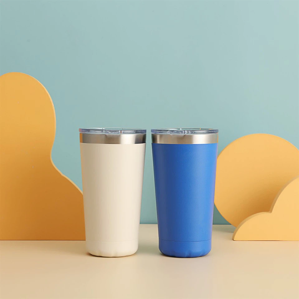 14oz Double Walled Stainless Steel Tumbler Vacuum Cup Coffee Beer Mug