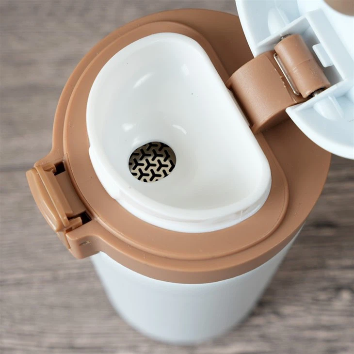 Coffee Cup Thermos 380ml Stainless Steel Cup With Leak Proof Lid