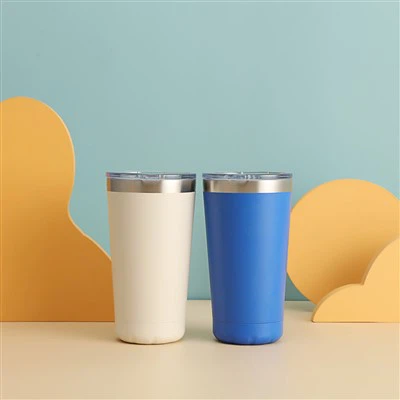 14oz Double Walled Stainless Steel Tumbler Vacuum Cup Coffee Beer Mug