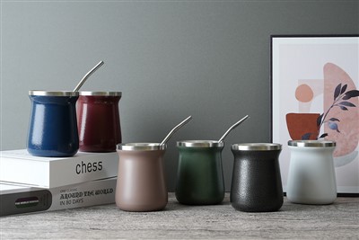 Double Wall Mate Tea Cup Stainless Steel Mate Tea Cup